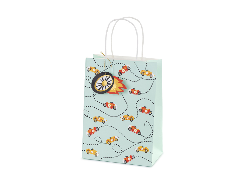 Geschenktüte Autos 18 cm - Party Deco