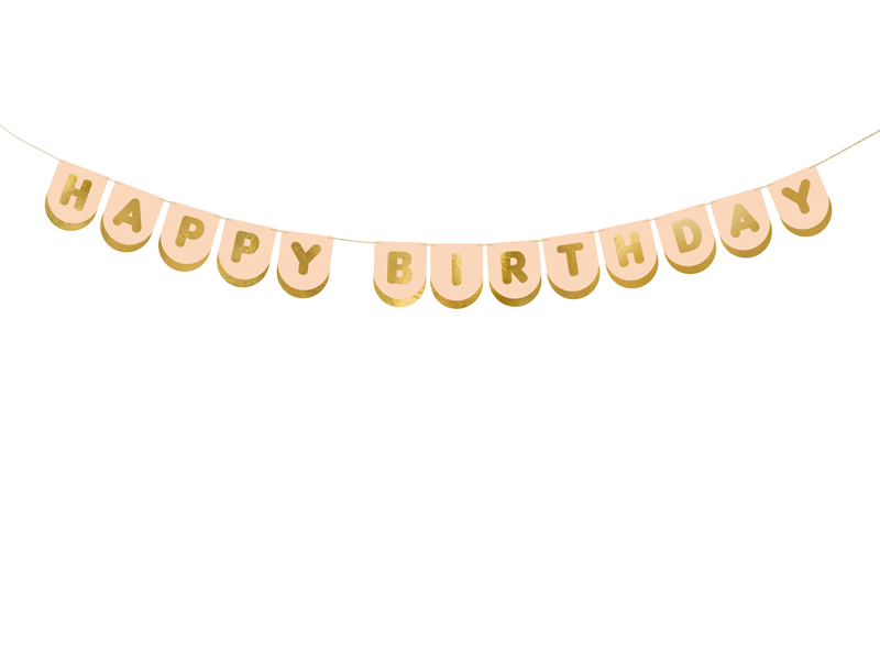 Girlande Pferde "Happy Birthday" - Party Deco