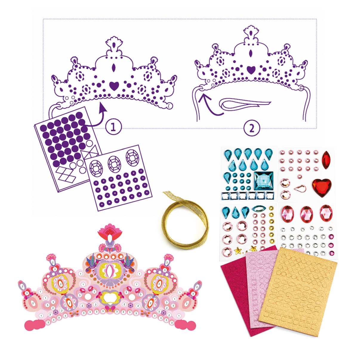 DIY Mosaik-Diademe Wie eine Prinzessin - DJECO