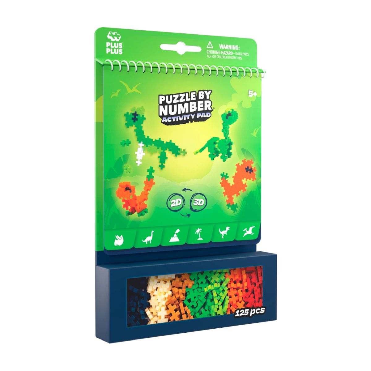 PLUS PLUS Mini-Bausteine Puzzle Dinosaurier 125 Stück