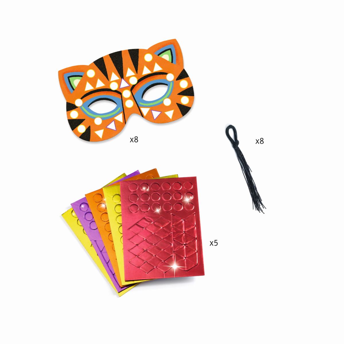 DIY Mosaik-Masken Dschungeltiere - DJECO