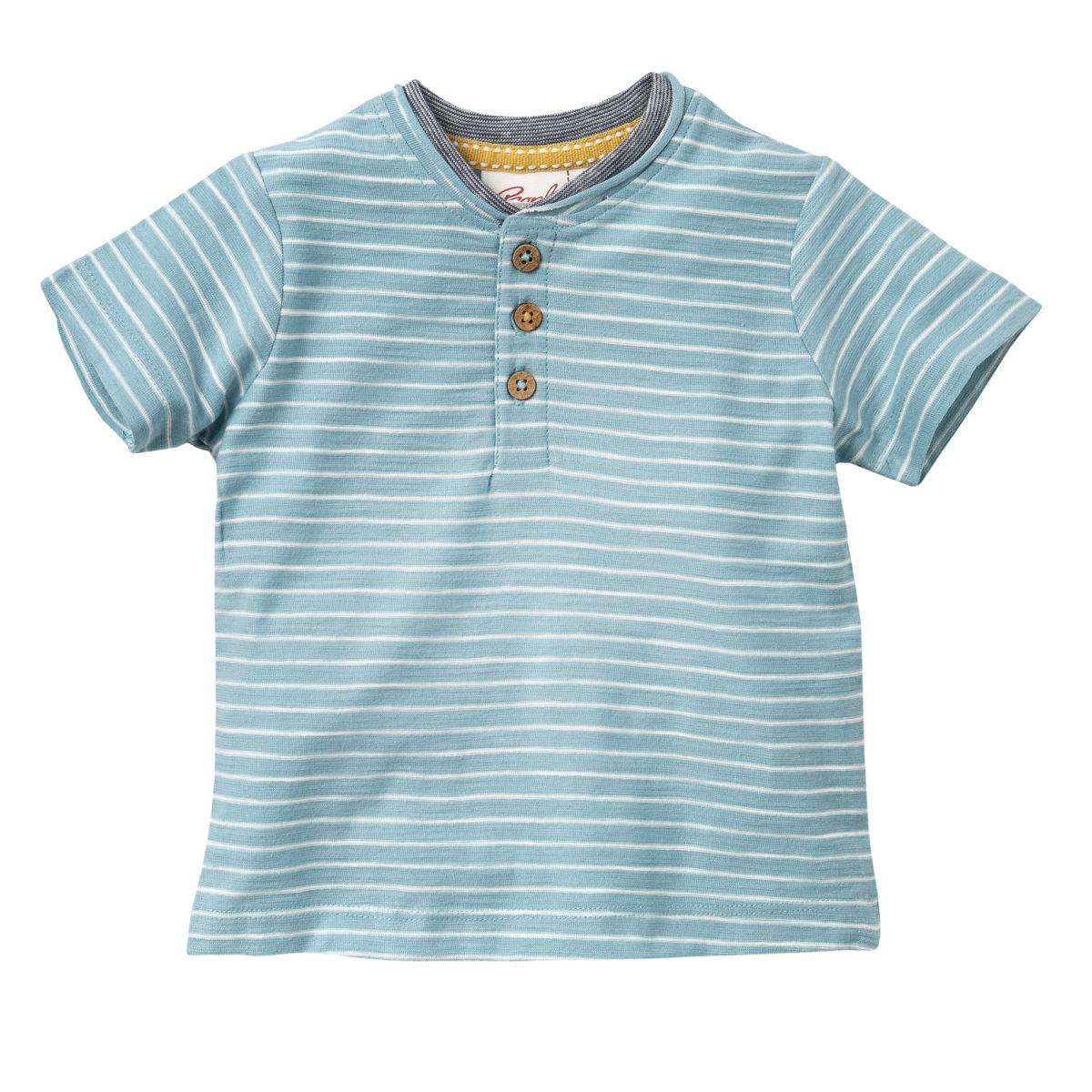 T-Shirt türkis geringelt - 62-68