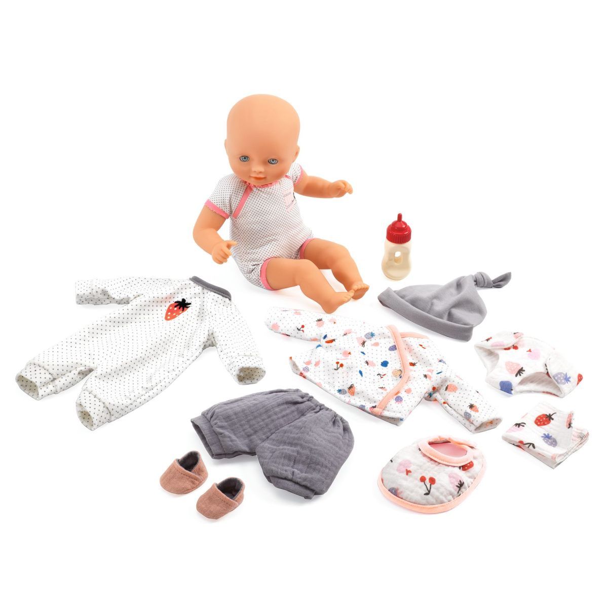POMEA Puppe Vanille im Koffer (10-teiliges Set) - Djeco