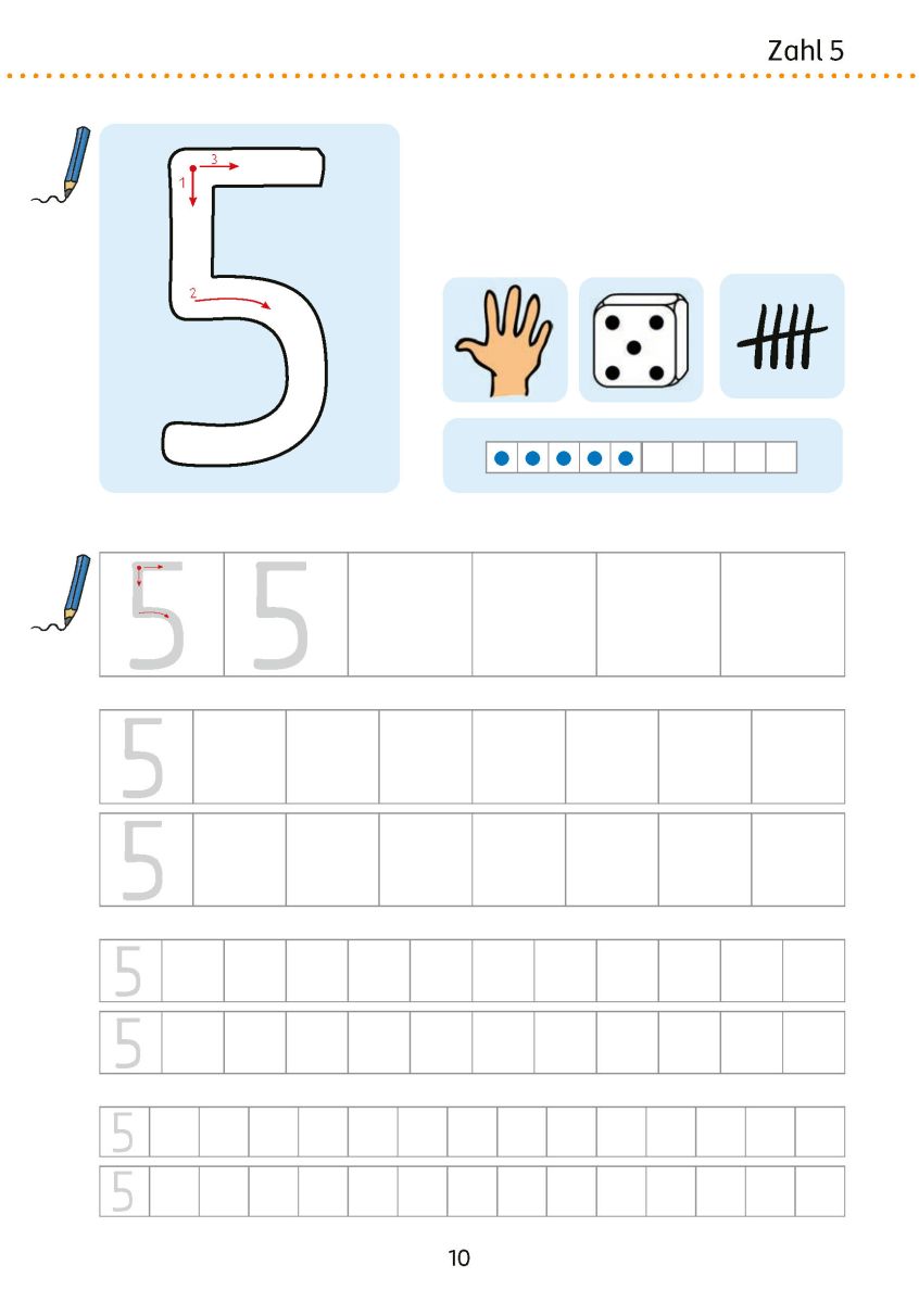 Mein Übungsheft Zahlen schreiben 1-10 – 1. Klasse: Zählen, Mengen, erstes Rechnen - Hauschka Verlag