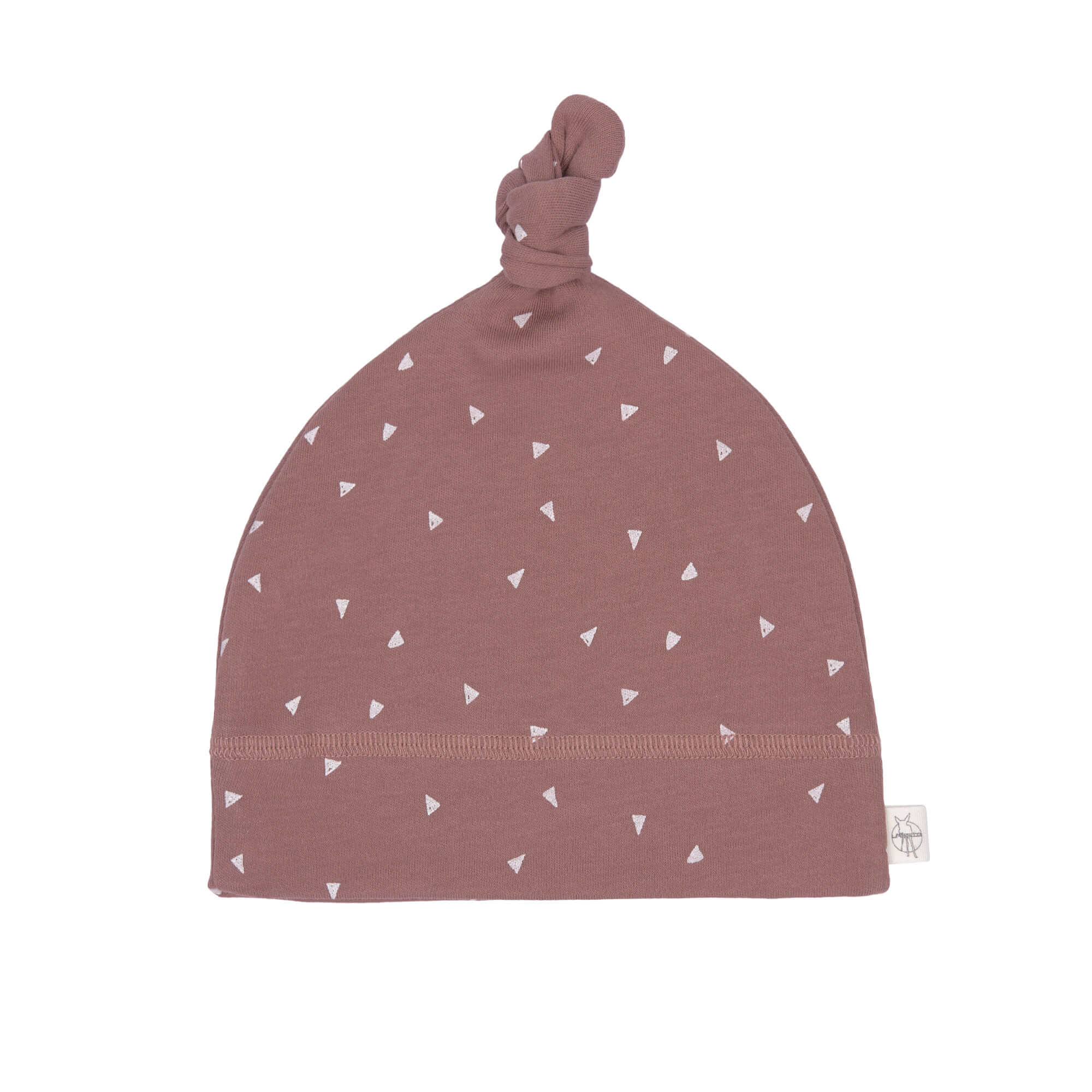 Baby Mütze cinnamon Dreiecke - 74-80