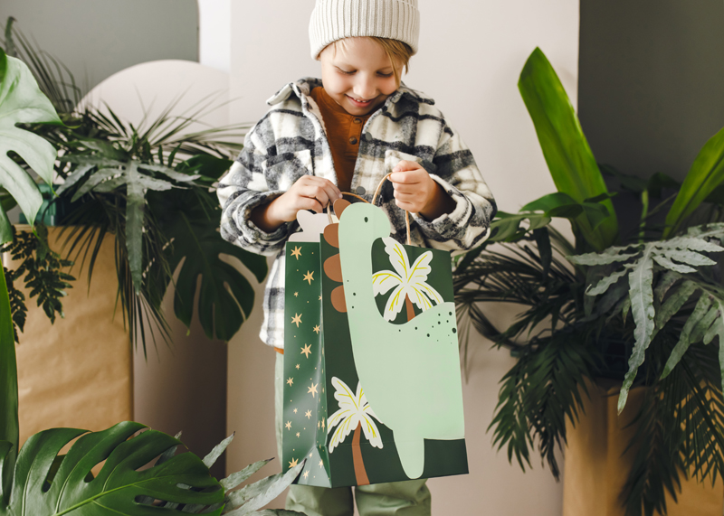 Geschenktüte Dinosaurier 32 cm - Party Deco