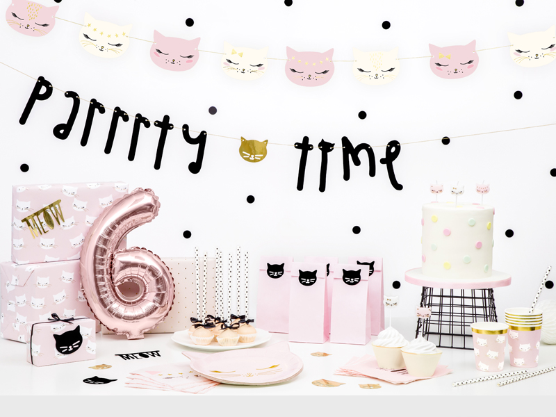 Partytüten Katzen, 18 cm (6 Stk.) - Party Deco