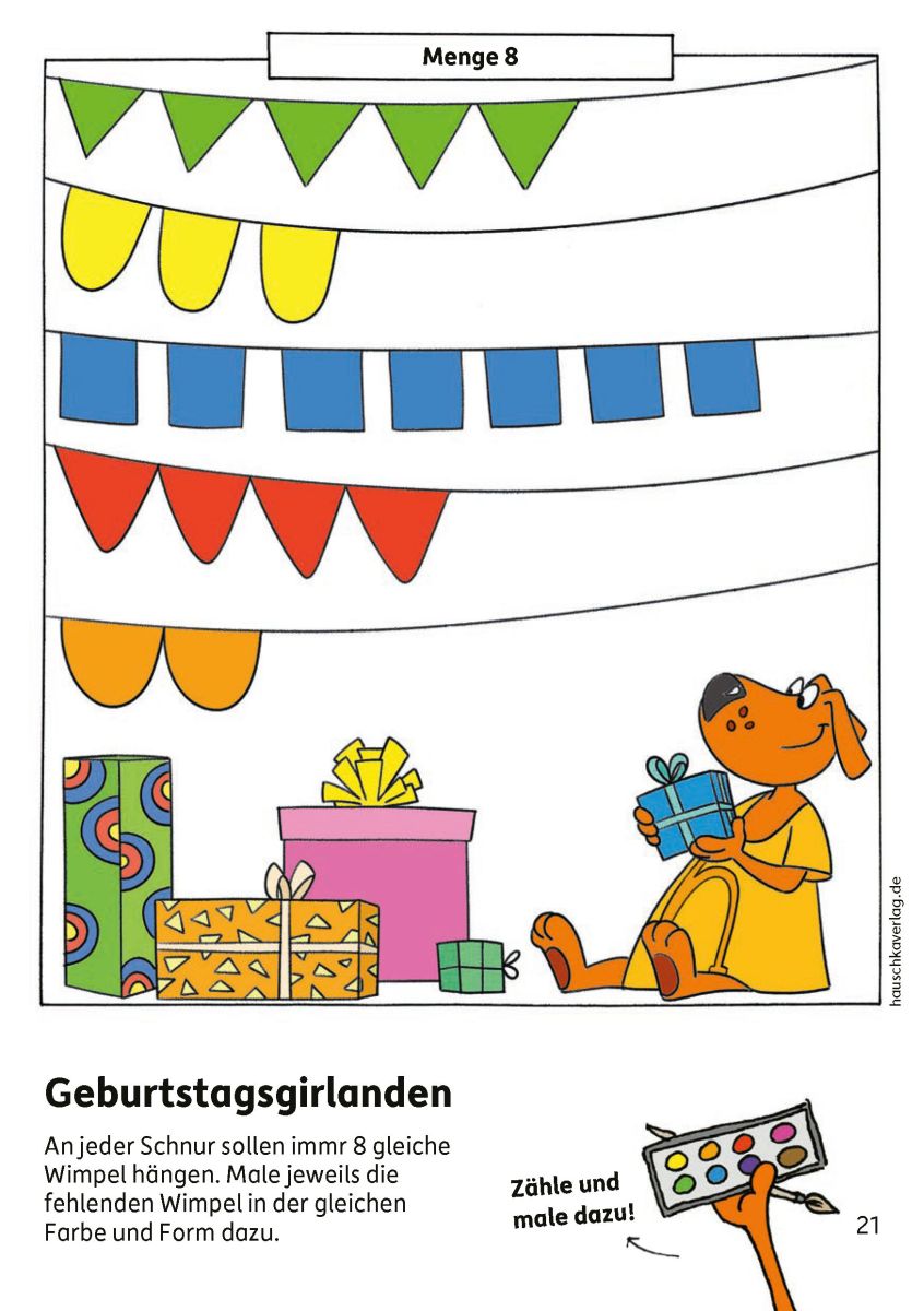 Schulstart-Block – Zahlen schreiben, zählen und rechnen - Hauschka Verlag 6+