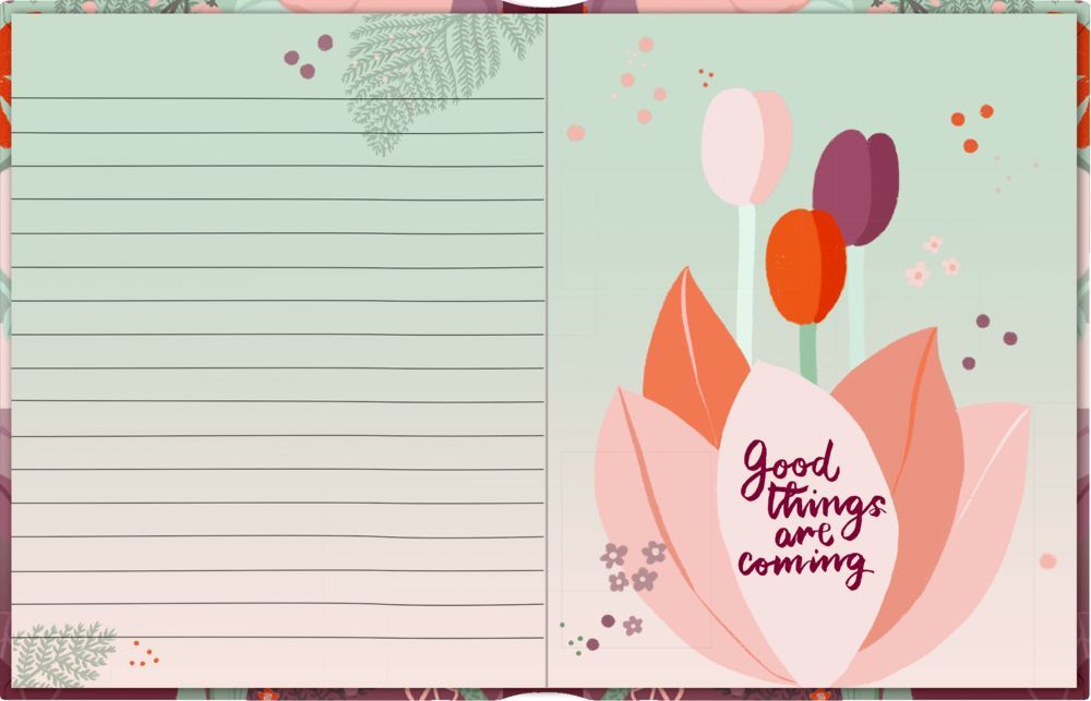Tagebuch mit Schloss: Live every moment - Handlettering