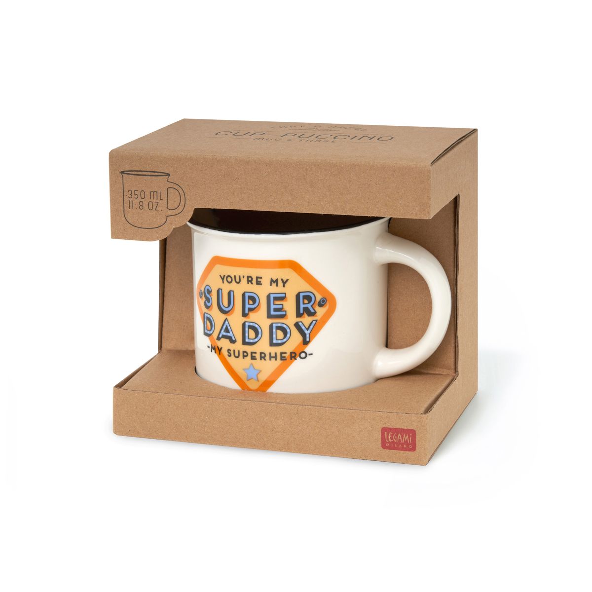 Porzellantasse 350ml - Super Daddy - Cup-Puccino - Legami