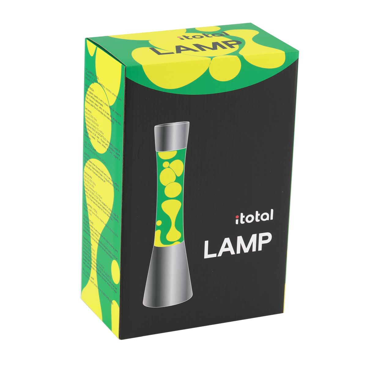 iTotal - Lavalampe silber Gravity grün-gelb