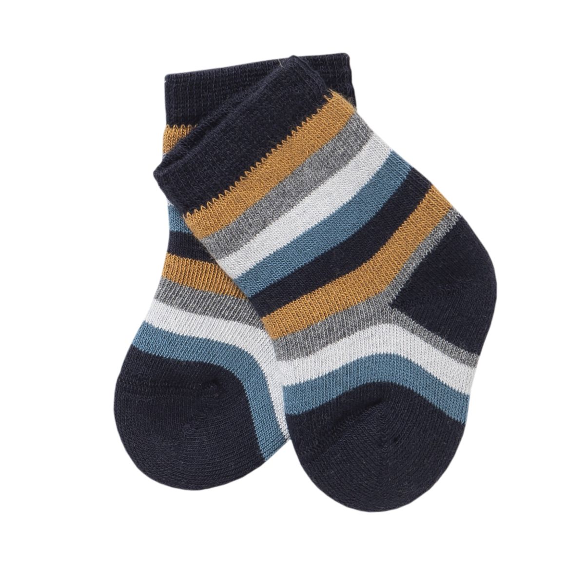 Frottee-Socken bunt geringelt -80-86