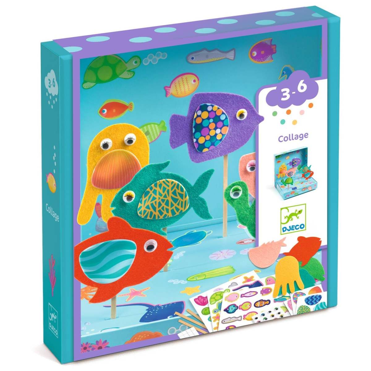 Collage - Fröhliches Aquarium - Djeco