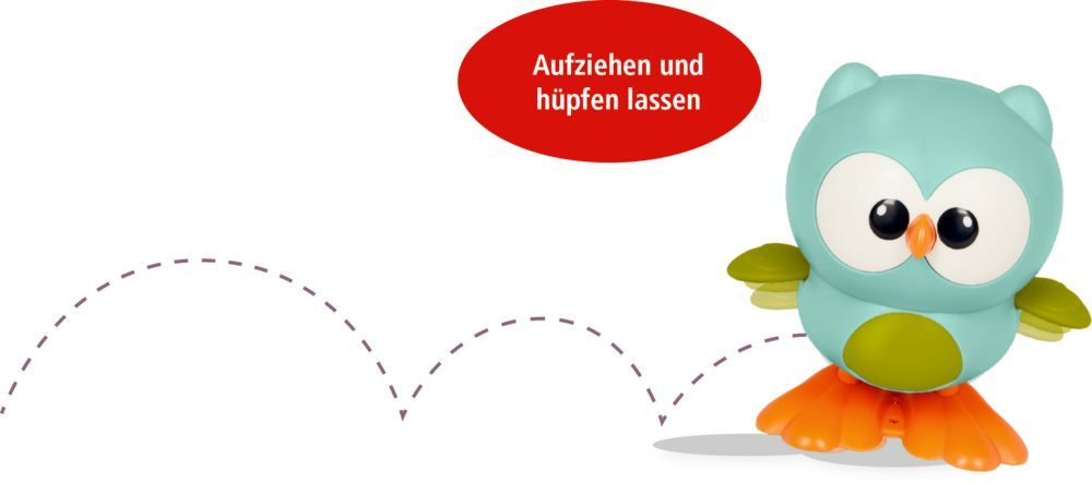 Aufzieh-Eule (verschiedene Designs, 1 Stück)