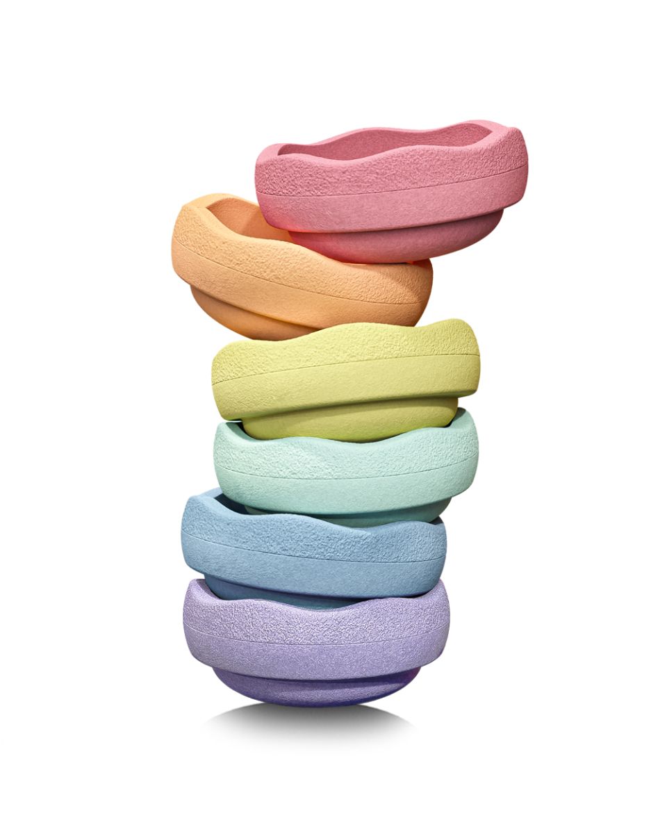 Stapelstein® MINI Original rainbow pastel (6er Set)