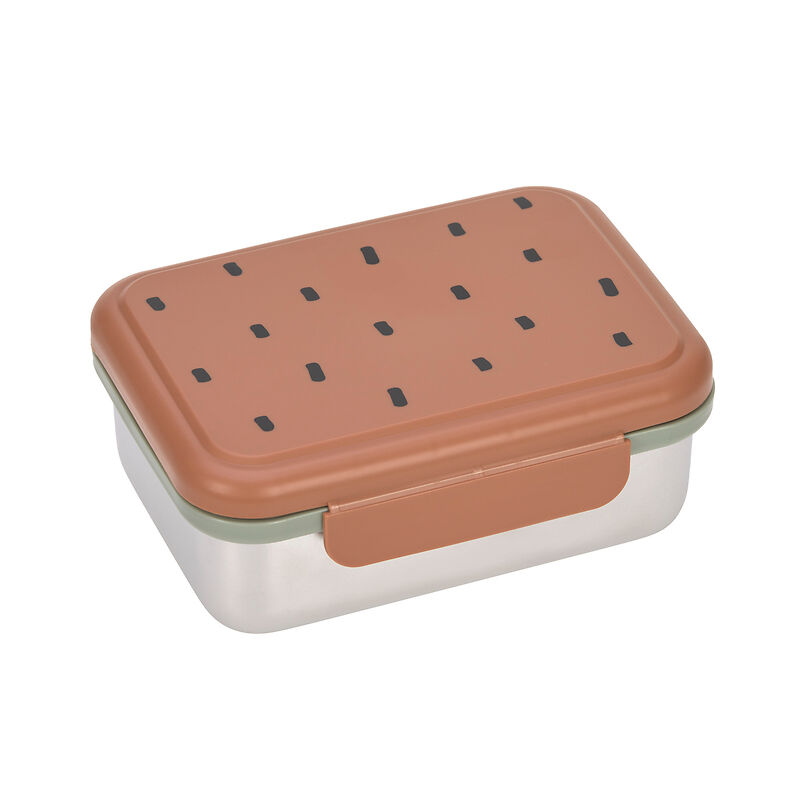Lunchbox Edelstahl Happy Prints caramel - Lässig