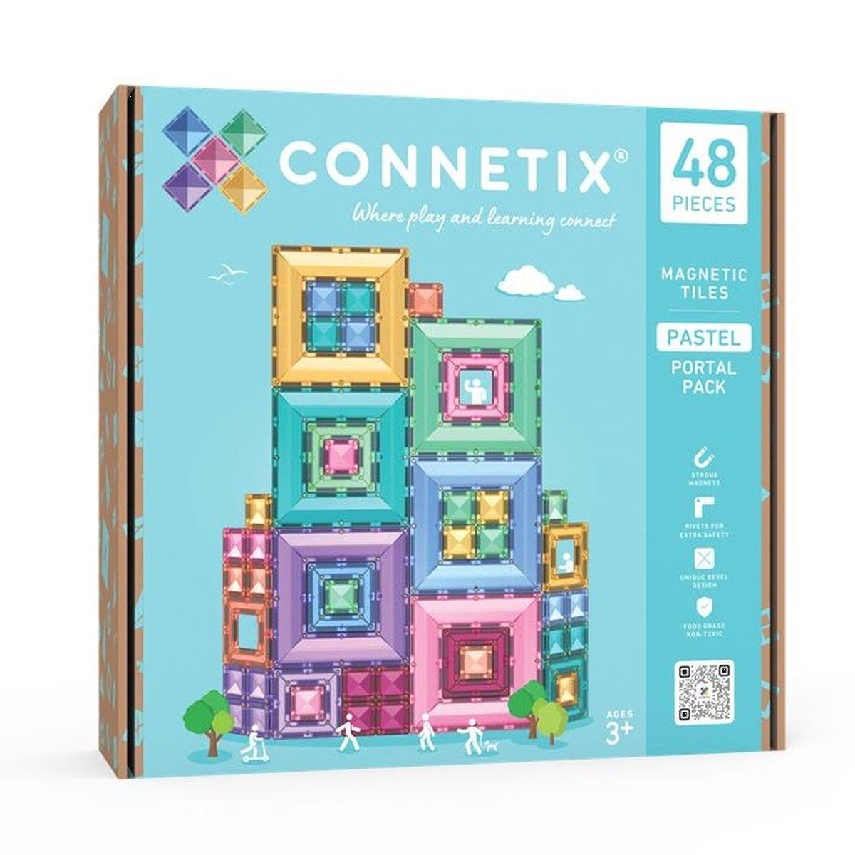 CONNETIX Pastel Portal Pack Magnetbausteine 48-teilig
