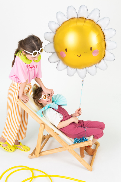Folienballon Sonne, 90 cm, Mix - Party Deco