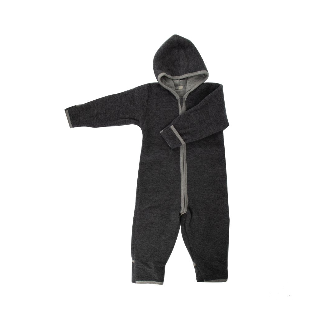 Baby Overall Wollfleece anthrazit Gr. 86-92