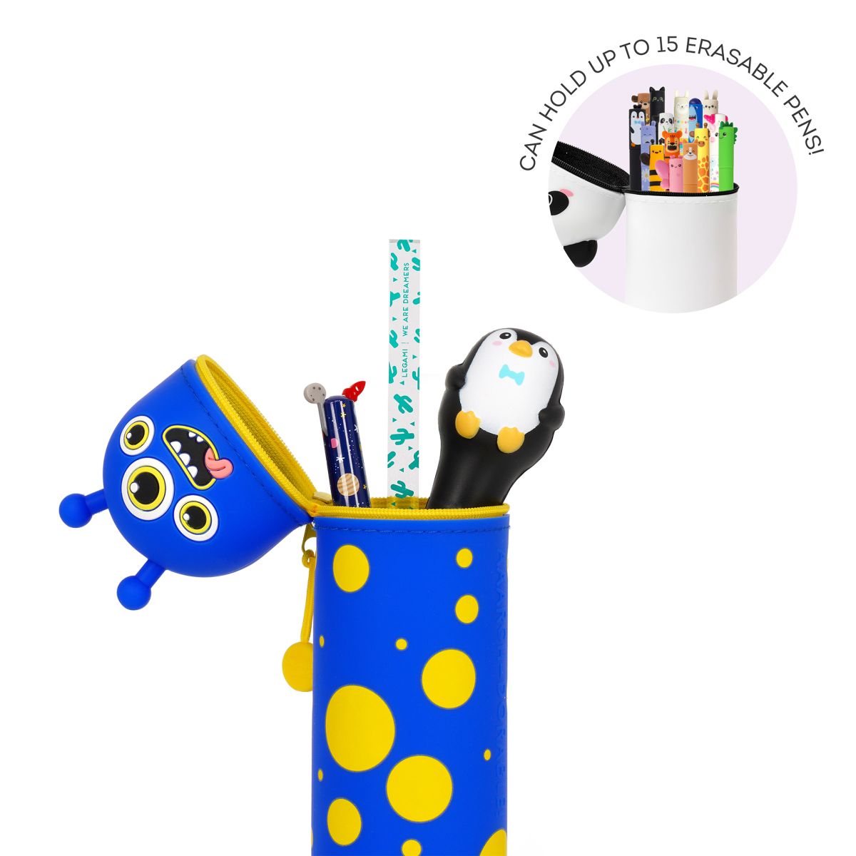 Kawaii Mäppchen aus Silikon Monster - Legami