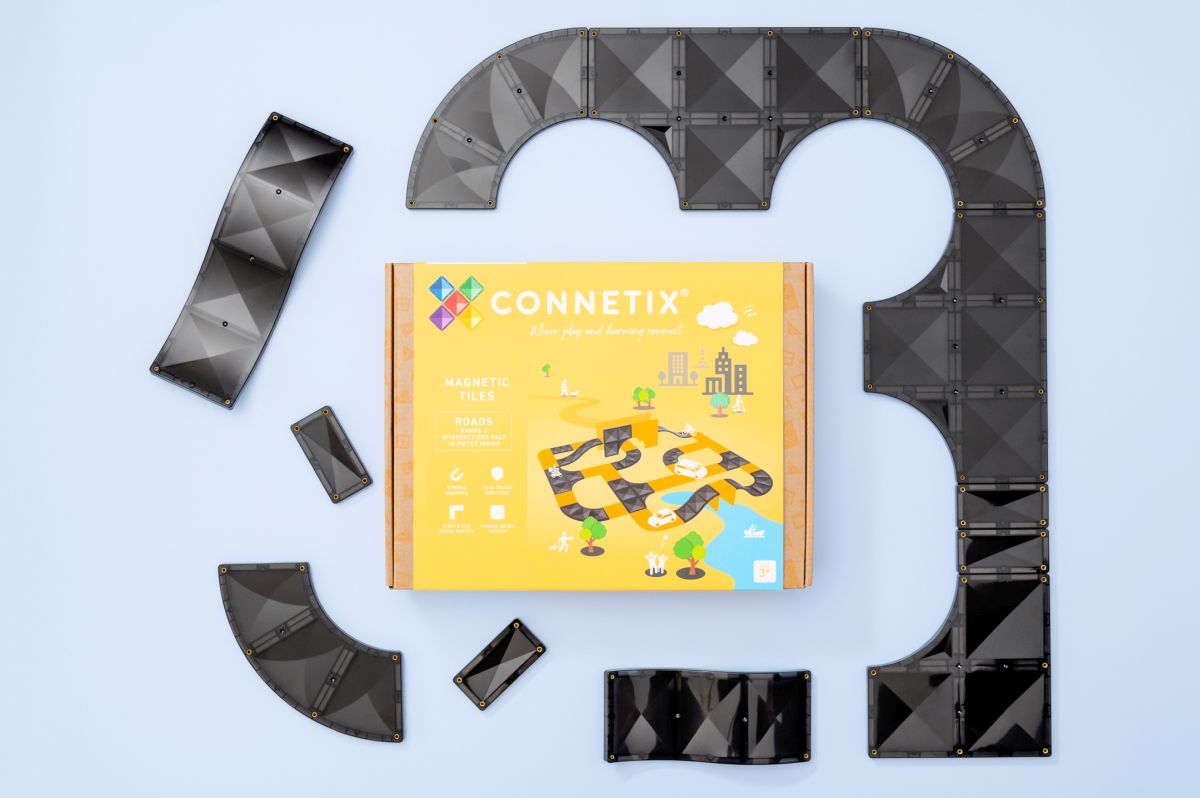 CONNETIX Roads Rampen & Kreuzungen Pack Magnetbausteine 16-teilig