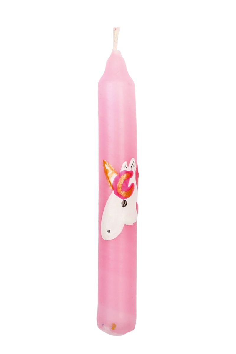 Geburtstagskerze Rosa mit Einhorn - ahrens