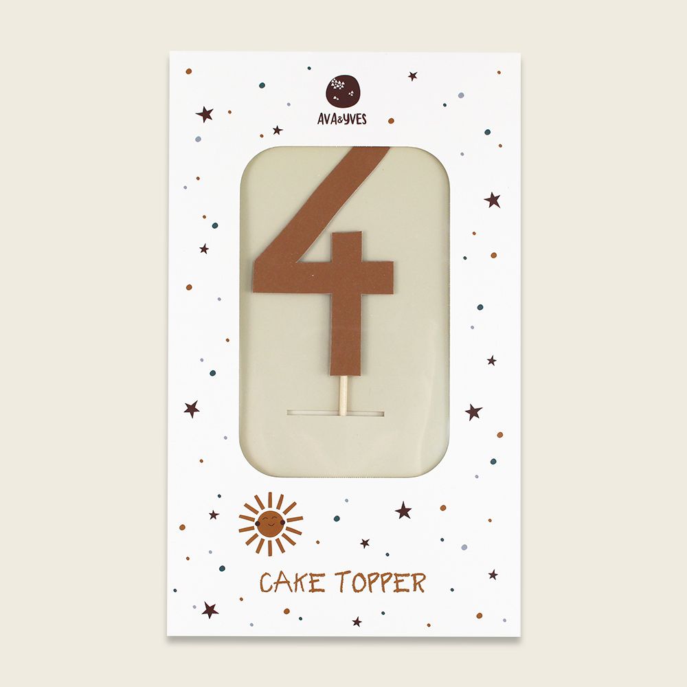 Cake Number Serie ADVENTURE, Zahl “4” - Ava & Yves