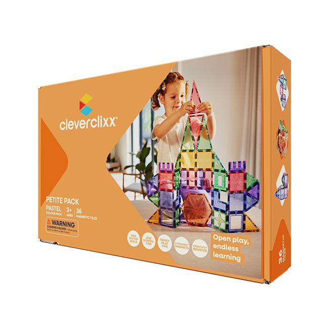 Cleverclixx Petite Pack Pastell Magnetbausteine (36 Teile)