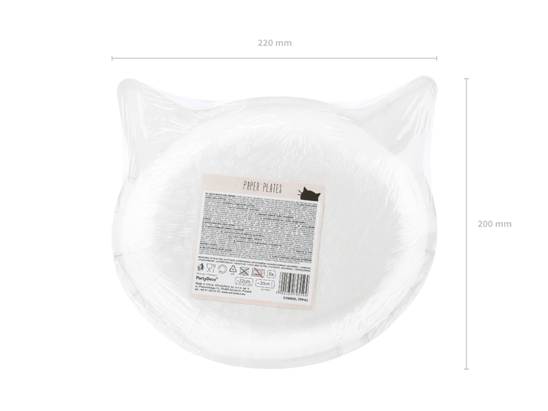 Pappteller Katzen (6 Stk.) - Party Deco