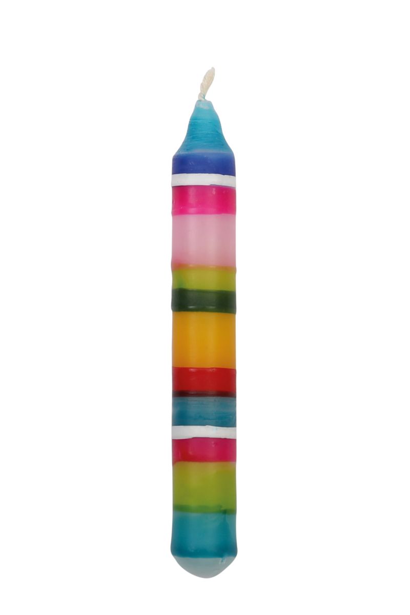 Geburtstagskerze Multicolor Streifen - ahrens