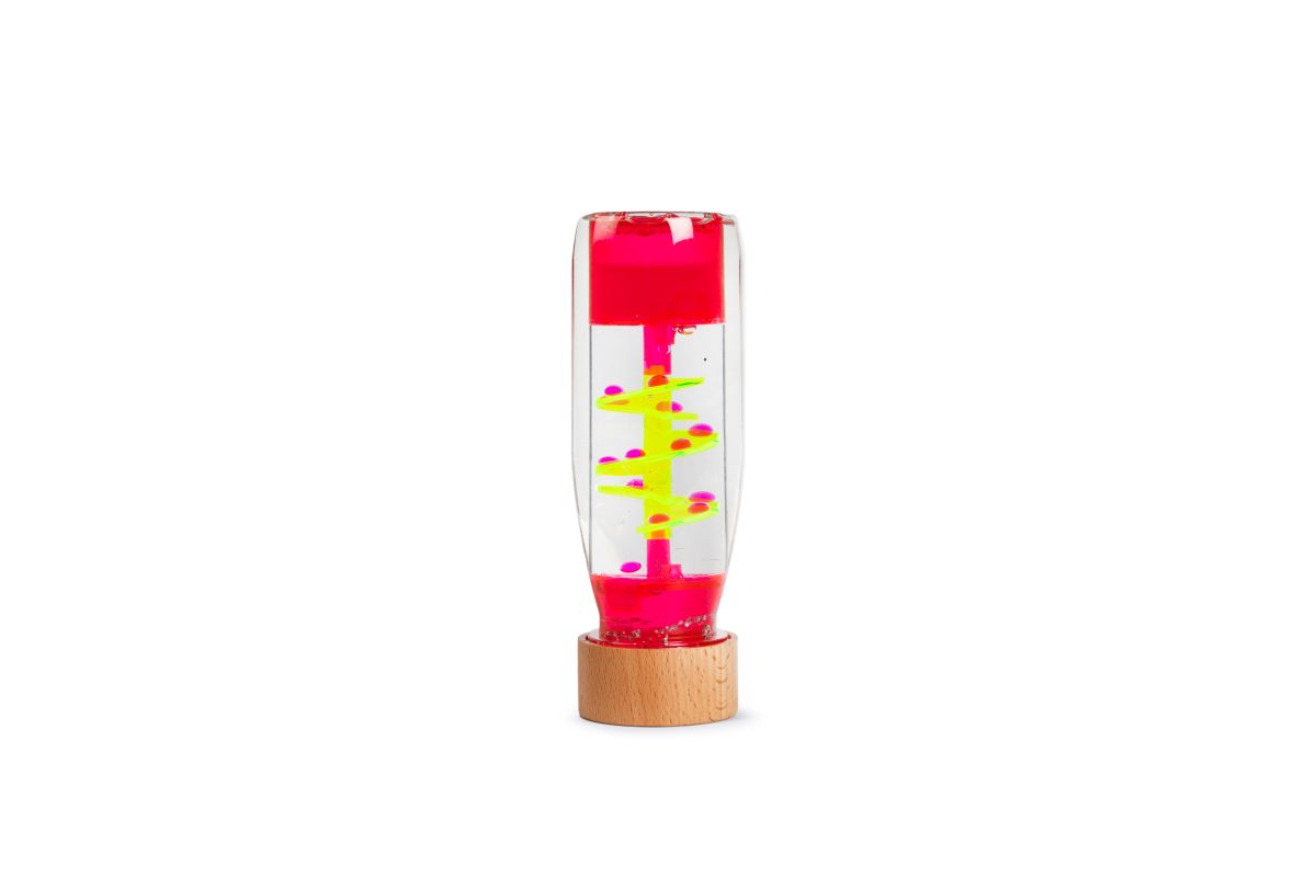 Sensorikflasche "Move" Spirale pink - Petit Boum