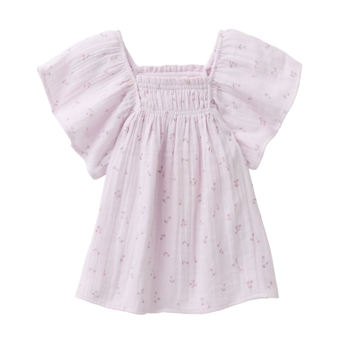 Musselin-Kleid blassviolett GOTS - 86-92