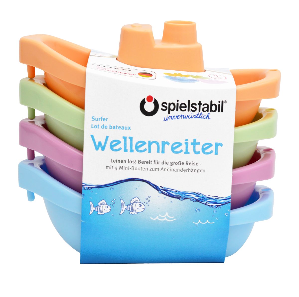 Spielstabil Boot-Set Wellenreiter pastell (4 Stück)