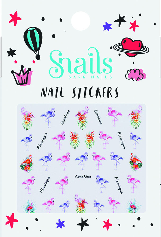 Snails Nagelsticker Flamingos