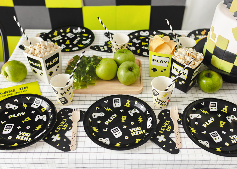 Pappteller Gamepad (6 Stk.) - Party Deco