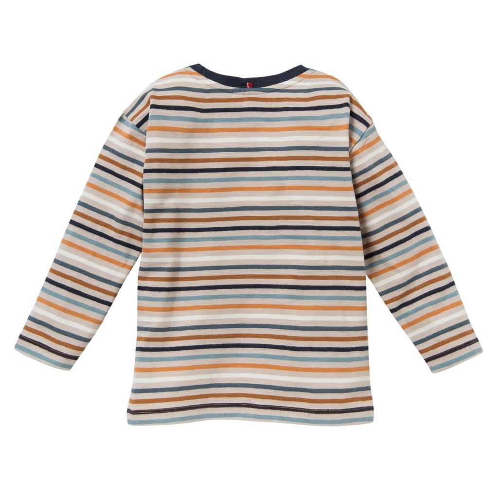 Langarm-Shirt GOTS bunt geringelt 116