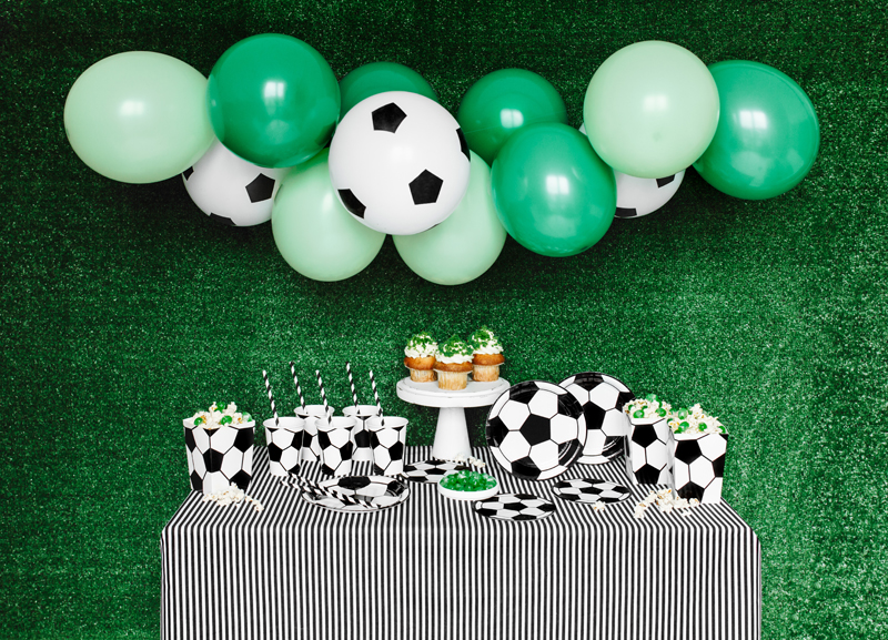 Pappbecher Fußball, 260 ml (6 Stk.) - Party Deco