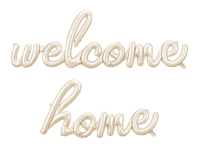 Folienluftballon Welcome Home, 258 x 55 cm - Party Deco