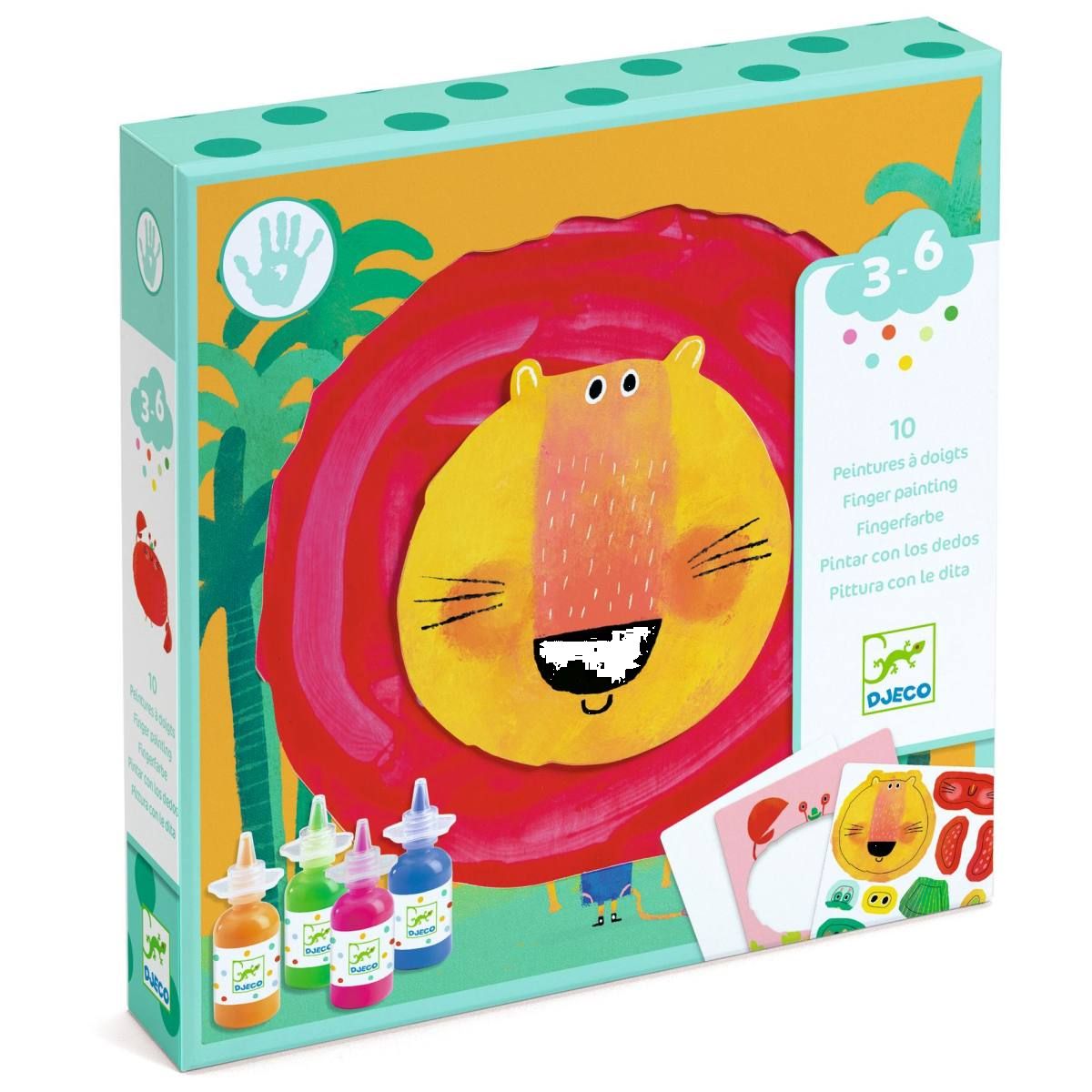 Lustige Tiere - Fingerfarben - Djeco