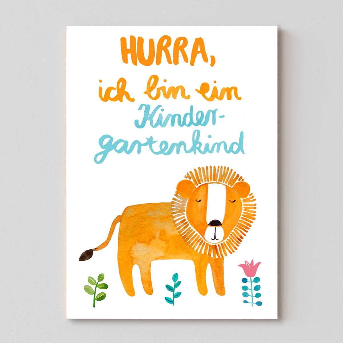 Postkarte "Hurra, ich bin ein Kindergartenkind" - Frau Ottilie