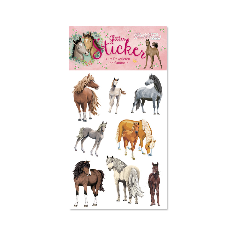 Glitter-Sticker Pferde 3 - Lutz Mauder Verlag