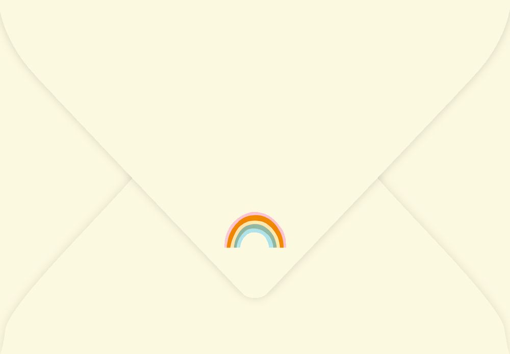 Grußkarte - Alles Gute zur Taufe - Regenbogen hellblau