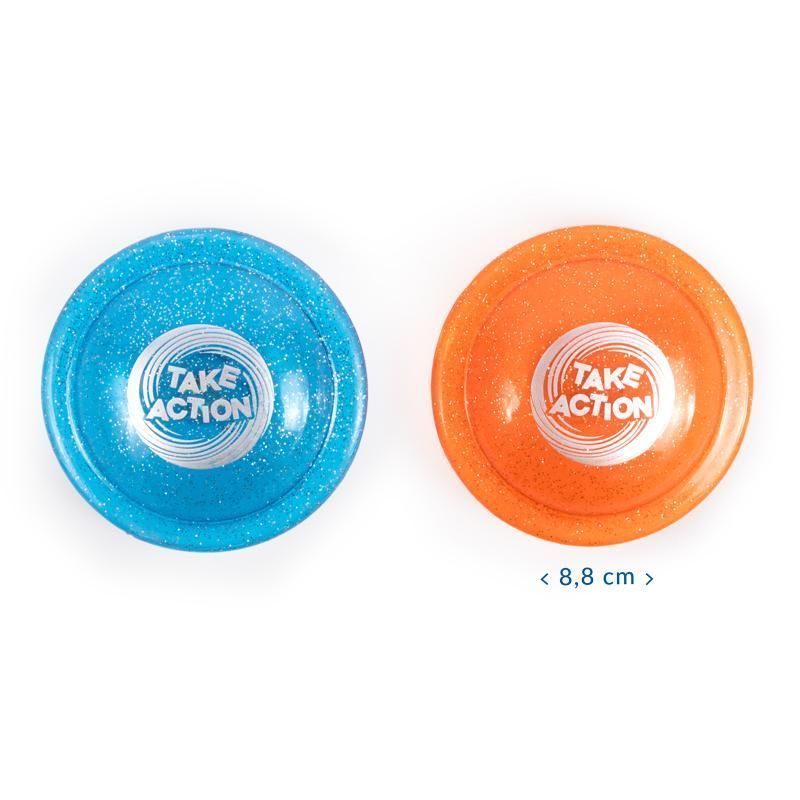 TAKE ACTION Pocket Light-Up Frisbee In- & Outdoor (unterschiedliche Designs, 1 Stück)