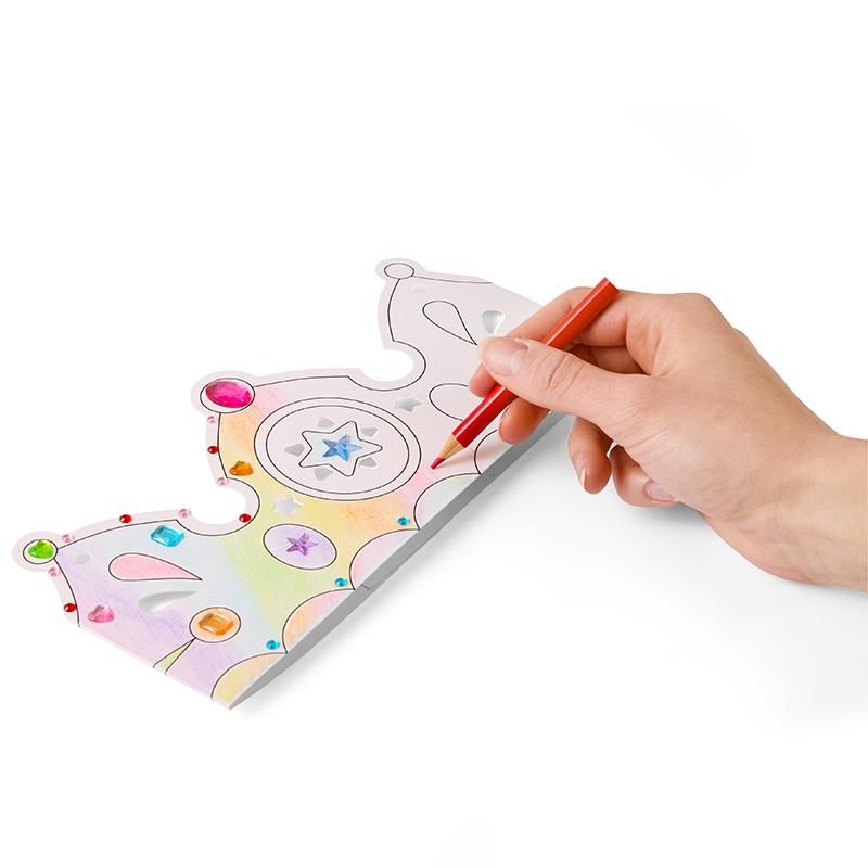 Bastel- und Ausmalkronen (inkl. Diamantsticker & Buntstifte)