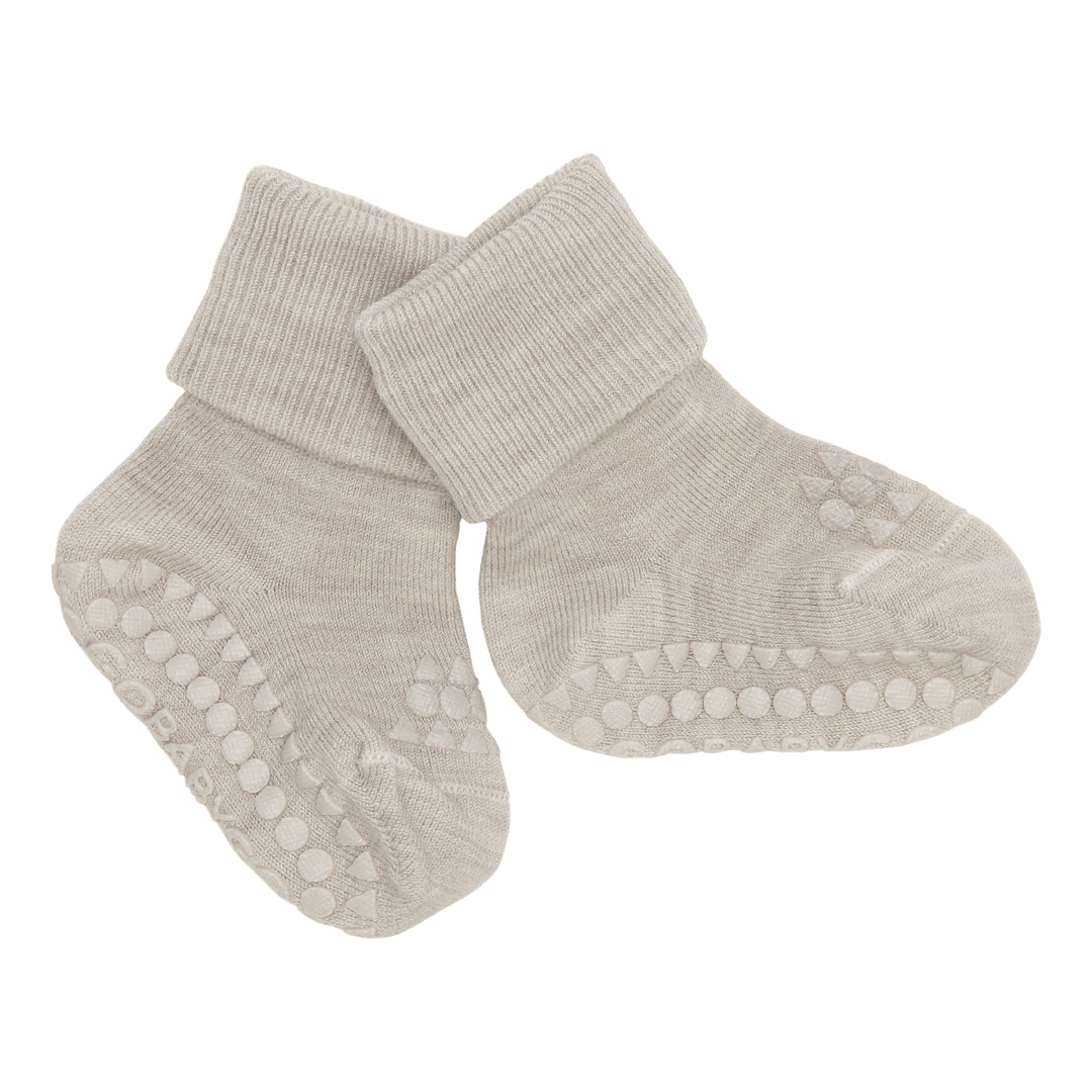 Anti-Rutsch-Socken Wolle sand Gr. 17-19 - GoBabyGo