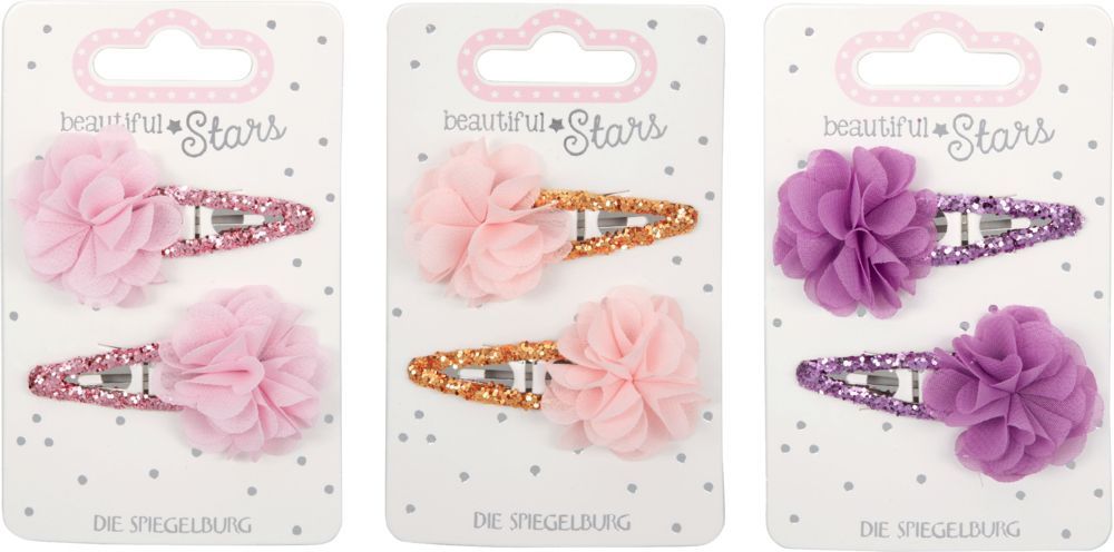 Haarclips Tüllblume - beautiful Stars (versch. Designs, 1 Stück)