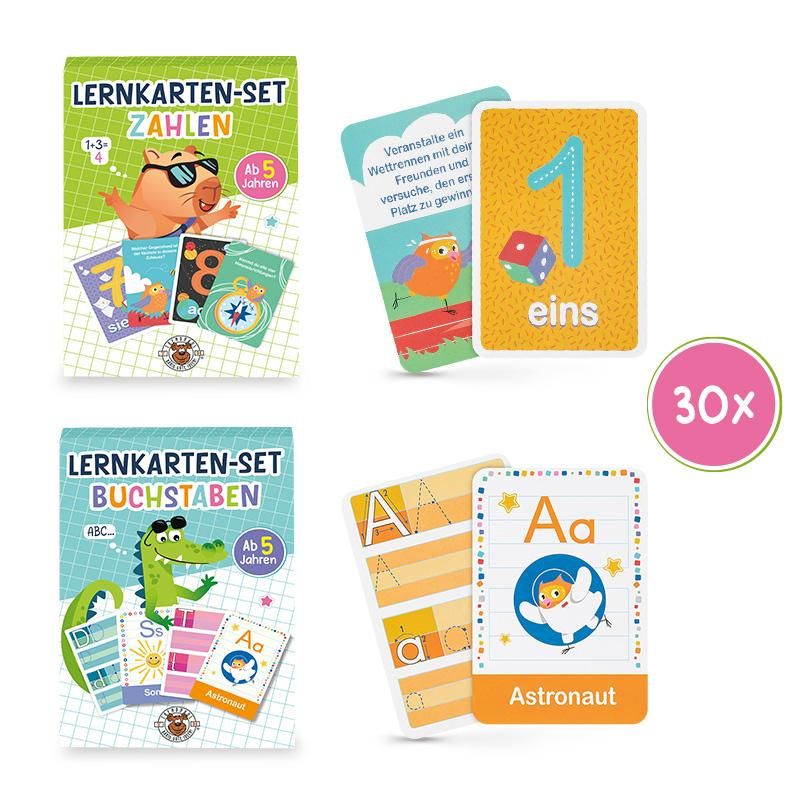 CLASS-6 Lernkarten-Sets 30-teilig (unterschiedliche Designs, 1 Stück)