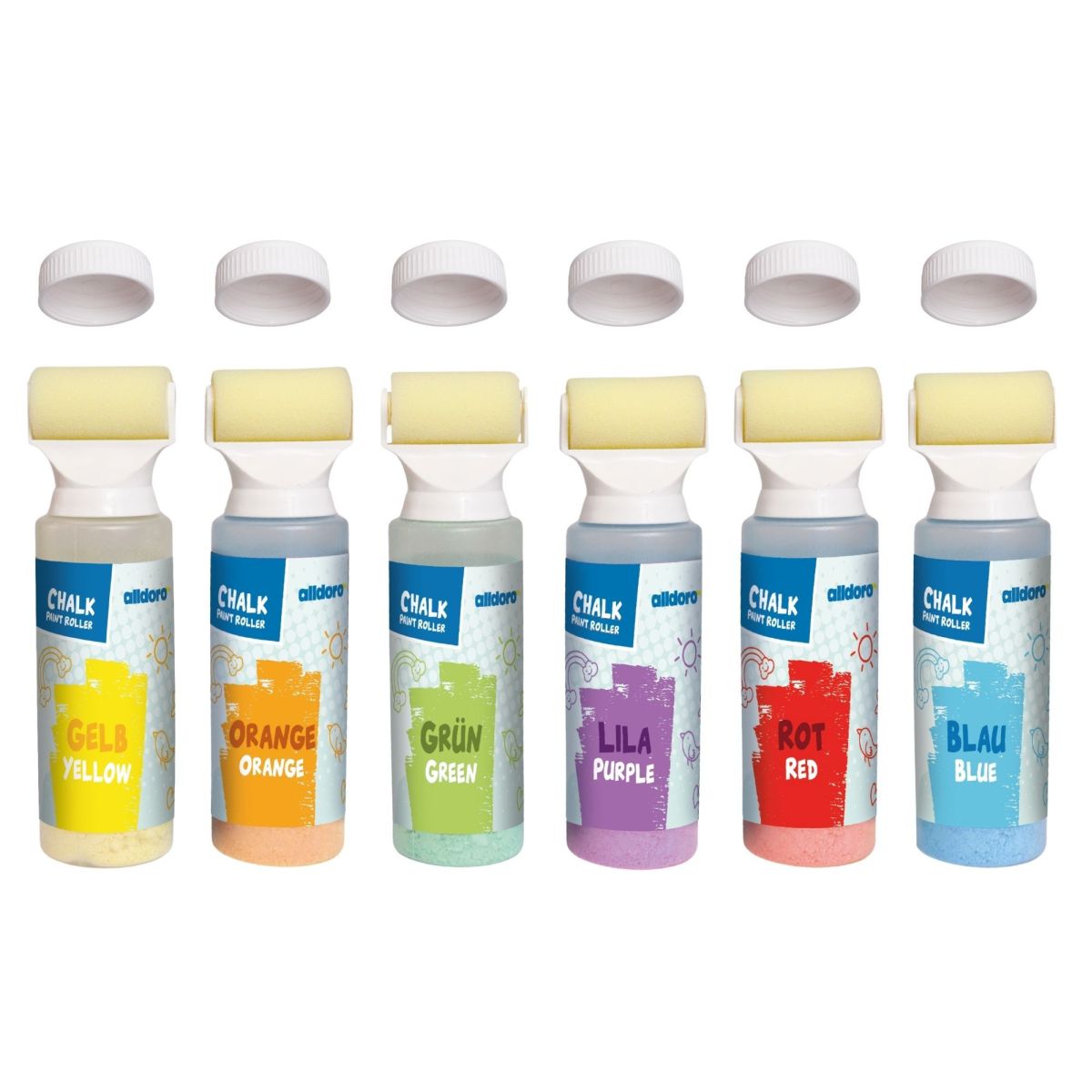 Kreideroller-Set mit 6 Farben - Alldoro