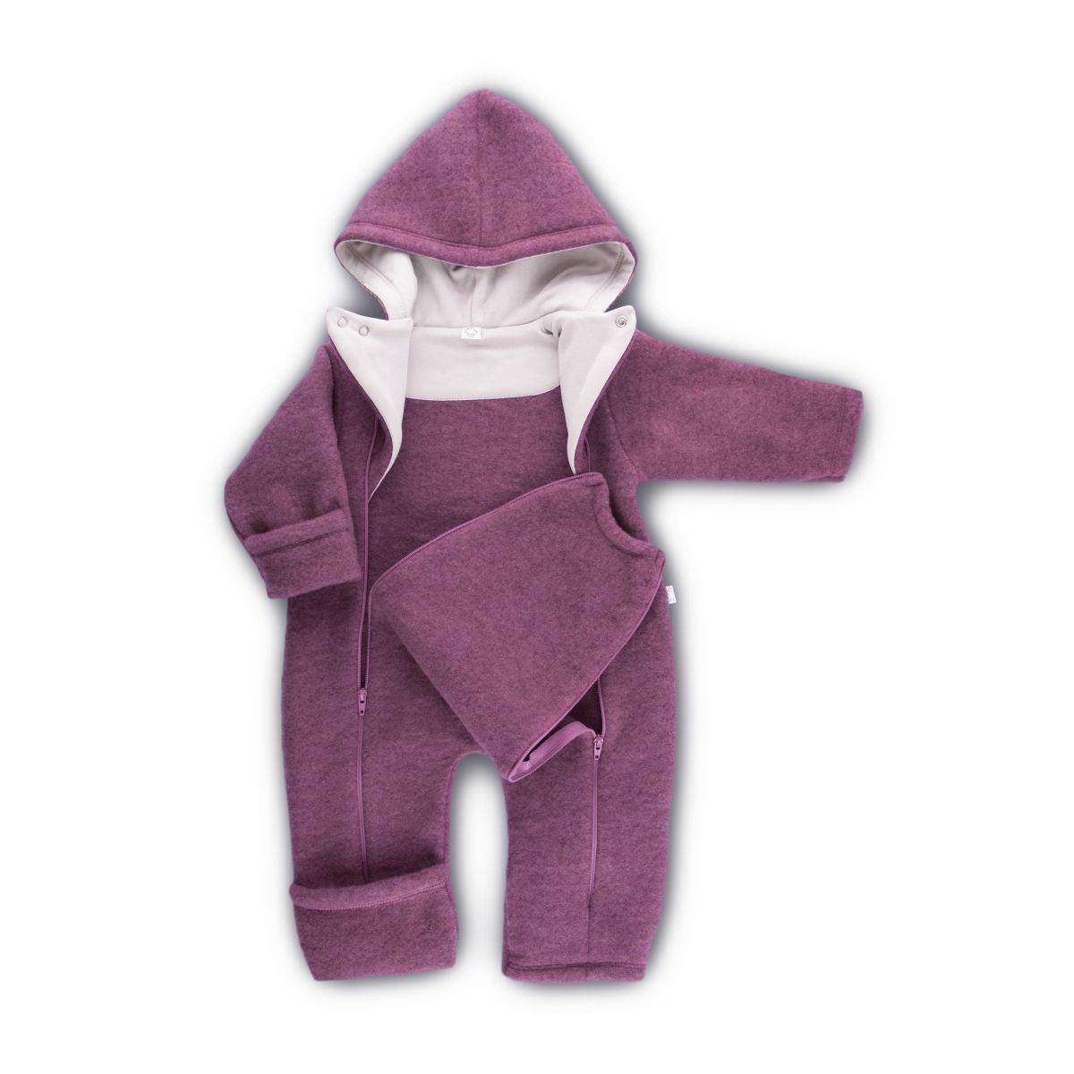 Baby Overall Wollfleece Dusty Plum Gr. 50-56