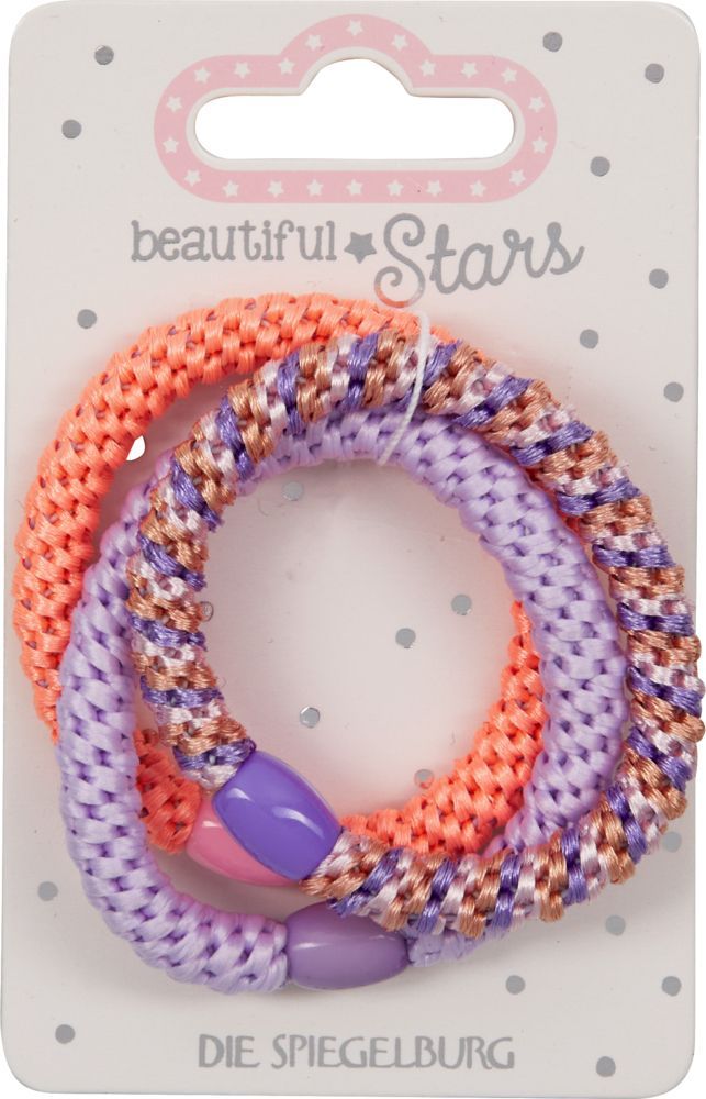 Haargummis Geflochten no.3 - beautiful Stars (verschiedene Designs, 1 Set)